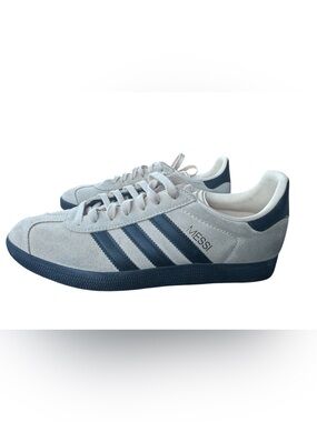 adidas Lionel Messi x Gazelle Size 7.5 Beige/Black IH8156 Suede Soccer Casual
